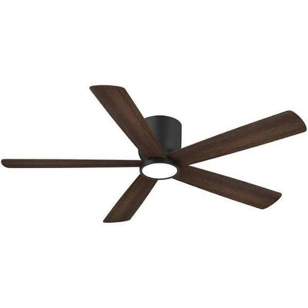 Modern Indoor Matte Black Ceiling Fan with Light Kit and Remote Control | Image