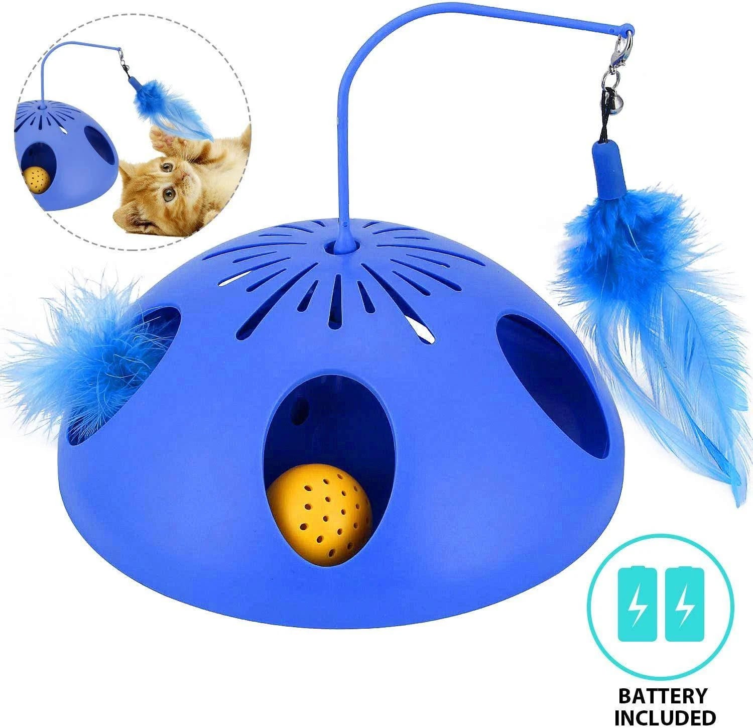 Eco-Friendly Automatic Interactive Smart Cat Toy for Group Play | Image