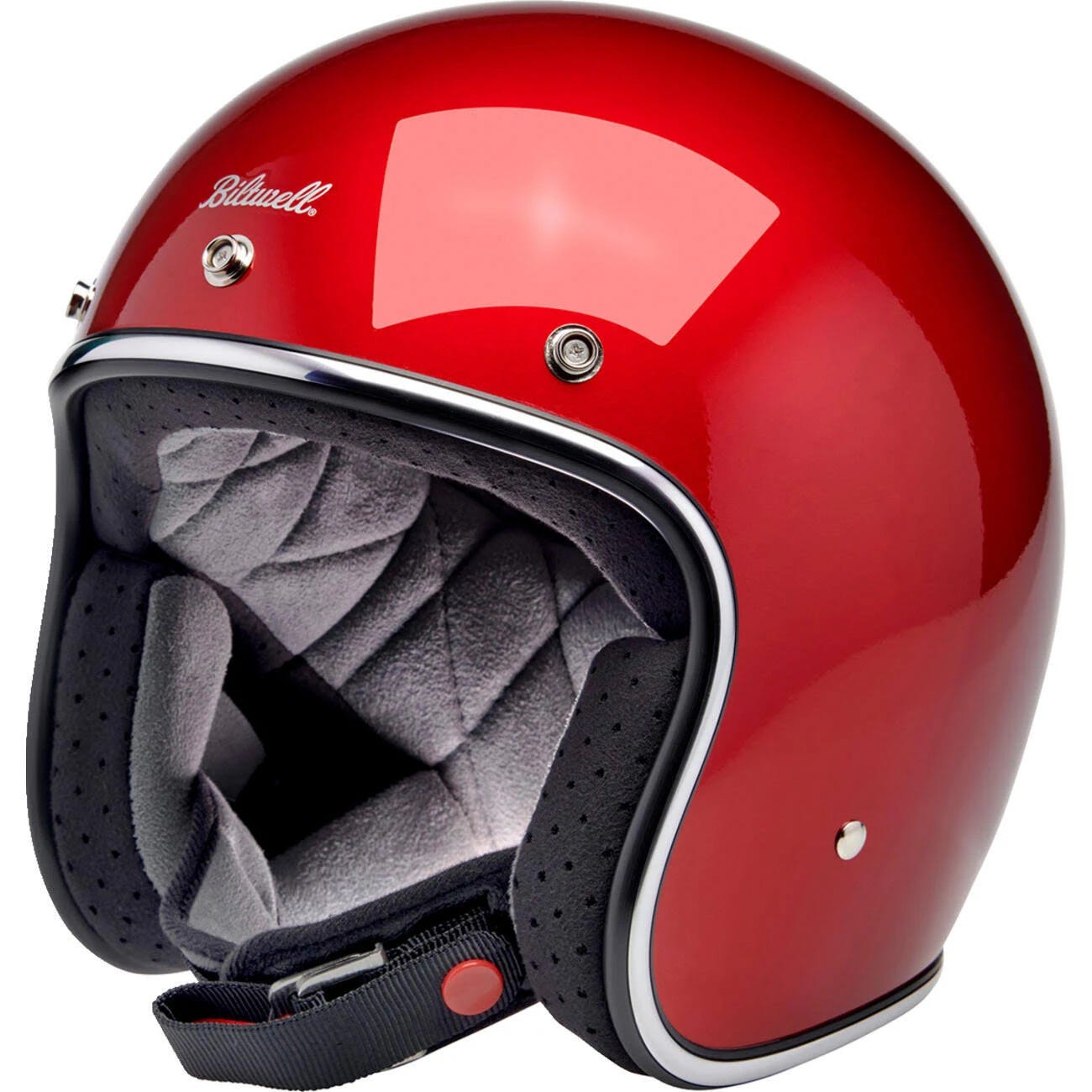 Biltwell Bonanza Metallic Cherry Red Helmet - DOT Certified | Image