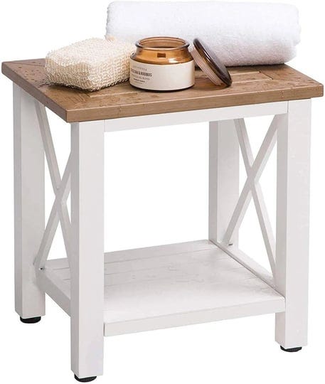 rohkex-shower-bench-waterproof-bathroom-stool-with-storage-shelf-wood-style-bathroom-bench-small-sho-1