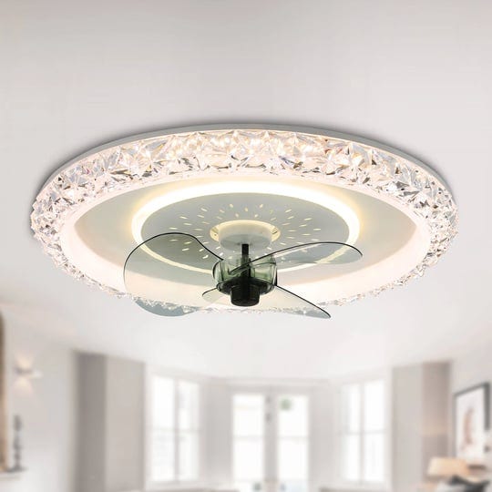 oaks-aura-20-in-led-indoor-white-glam-crystal-low-profile-ceiling-fan-with-light-6-speed-flush-mount-1