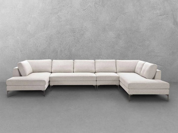 lavina-4pc-fabric-double-chaise-sectional-cream-1