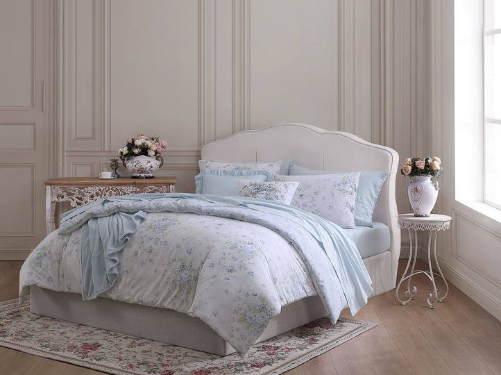 shabby-chic-queen-comforter-set-reversible-cotton-bedding-with-matching-shams-elegant-floral-home-de-1