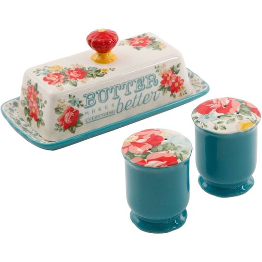 the-pioneer-woman-vintage-floral-salt-and-pepper-and-butter-dish-set-1