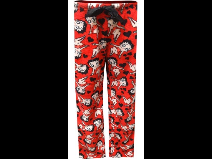 betty-boop-womens-signature-red-plush-lounge-pants-1