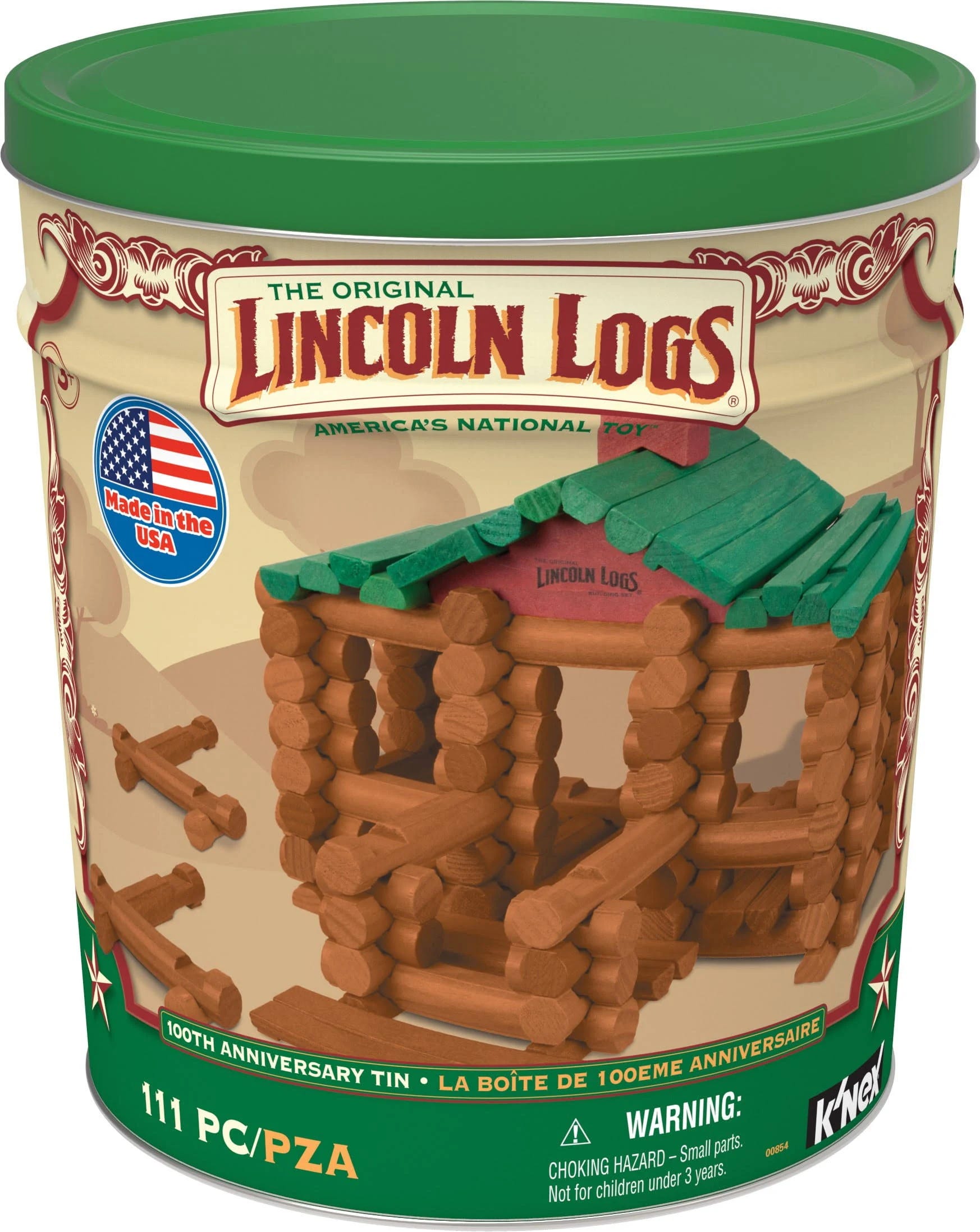 Celebrate with 100th Anniversary Lincoln Logs Tin | Image