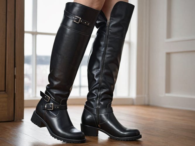 Black-Leather-Knee-High-Boots-1