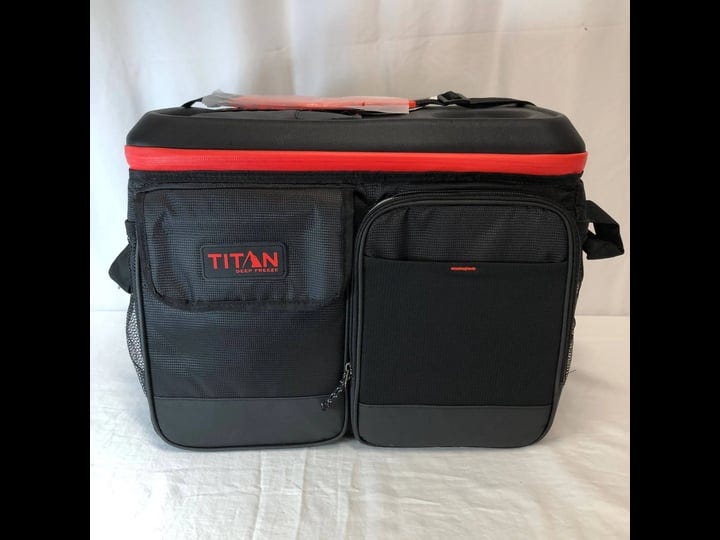 titan-50-can-collapsible-cooler-black-red-tabletop-with-2-drink-holders-lid-1