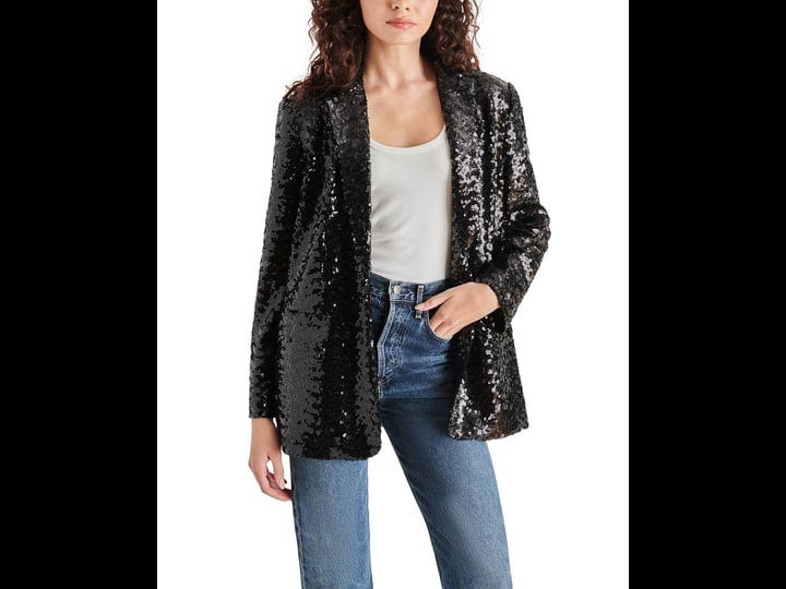 steve-madden-womens-imaan-clustered-sequin-boyfriend-blazer-black-size-s-1