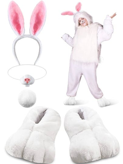giegxin-5-pcs-adult-easter-bunny-costume-white-rabbit-costume-bunny-shoes-rabbit-feet-ear-headband-n-1