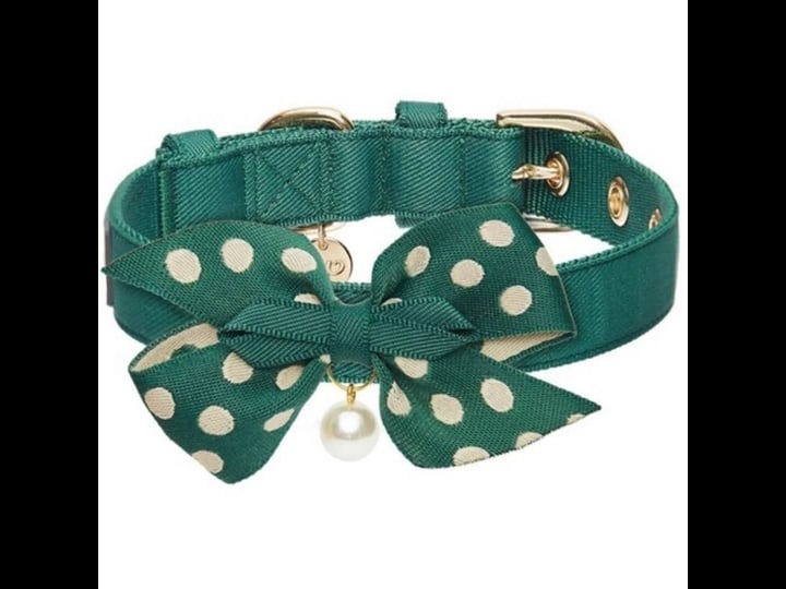 blueberry-pet-most-coveted-dog-collar-with-bowtie-pearl-medium-green-1