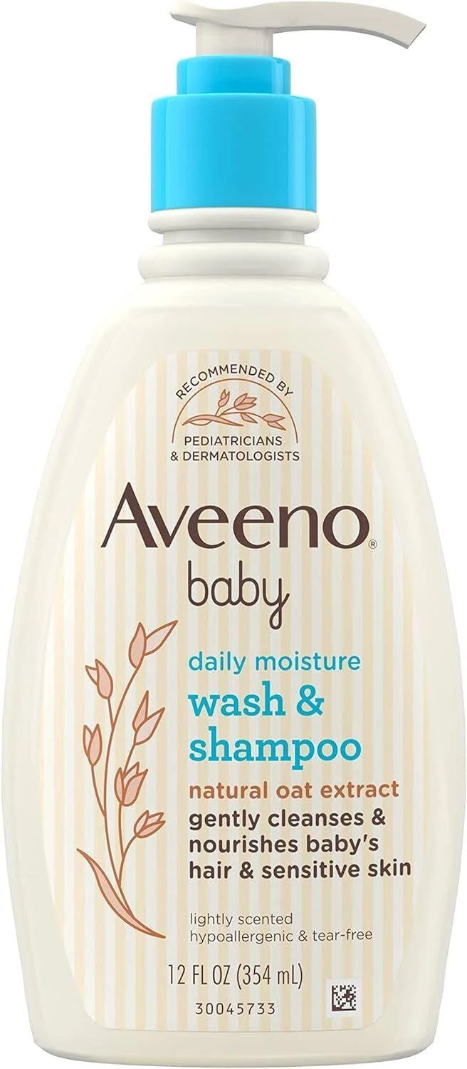 Natural Oat Extract Aveeno Oatmeal Baby Bath & Shampoo | Image