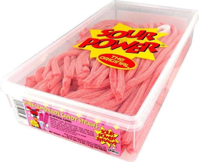 sour-power-pink-lemonade-candy-straws-tub-of-201