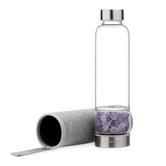 navaris-crystal-water-bottle-14oz-glass-gemstone-drink-bottle-with-loose-natural-gem-stones-availabl-1