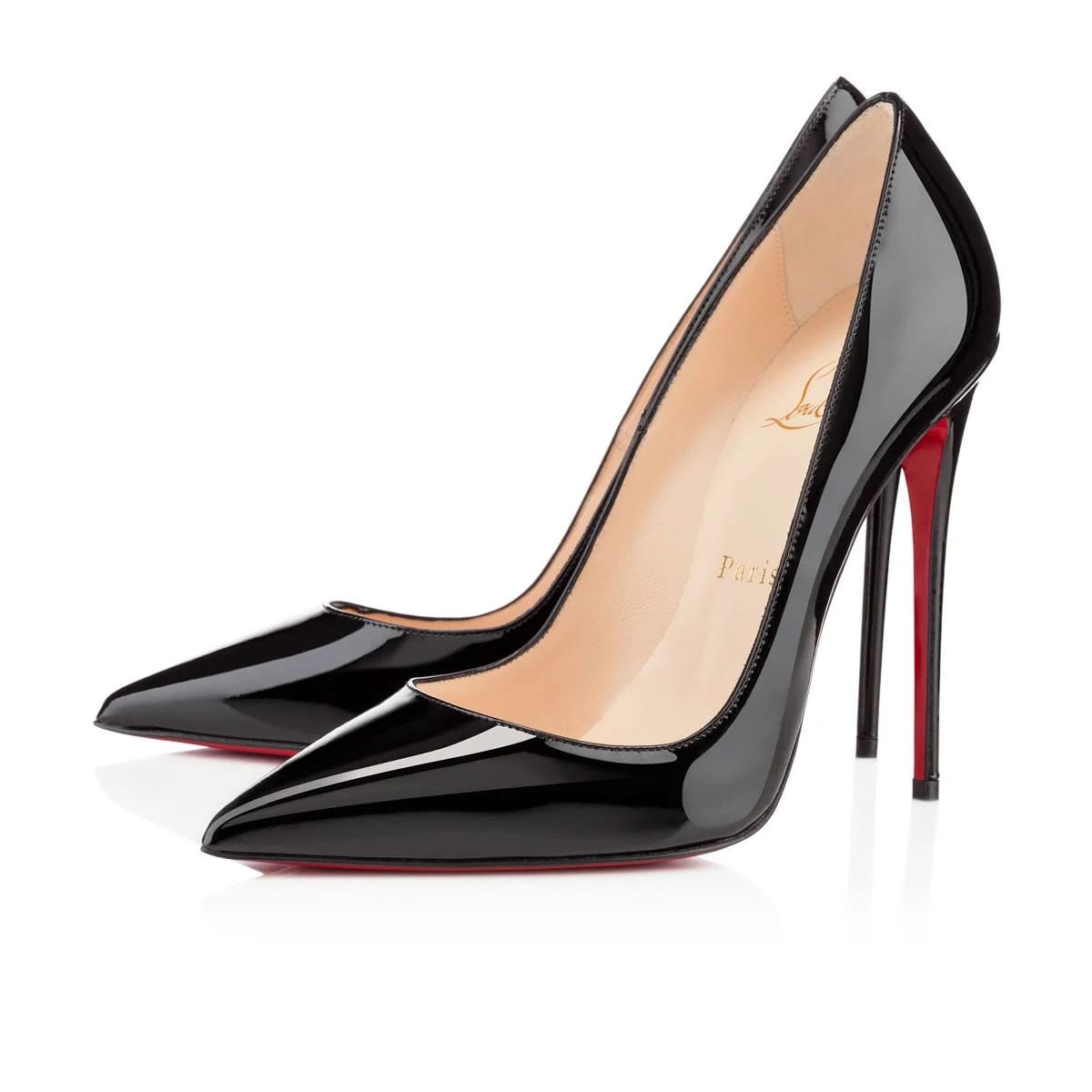 Christian Louboutin So Kate Patent Leather Heels - Iconic Black Design | Image
