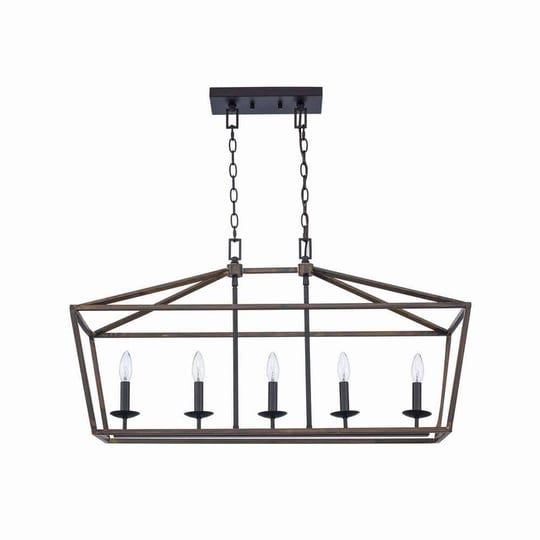 weyburn-5-light-black-and-faux-wood-caged-rectangular-chandelier-linear-1