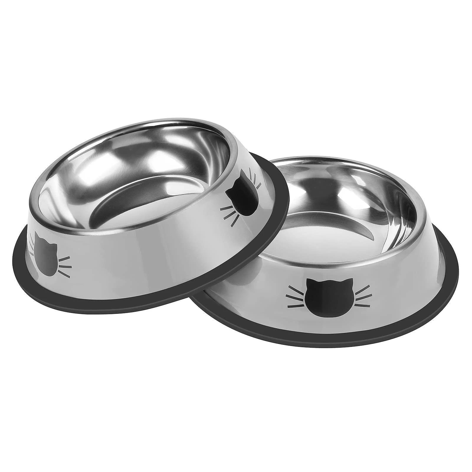 Serentive Unbreakable Non-Slip Cat Bowls - Small Pets Feeder Set | Image