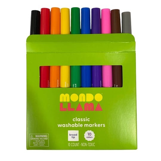 10ct-washable-markers-broad-tip-classic-colors-mondo-llama-1