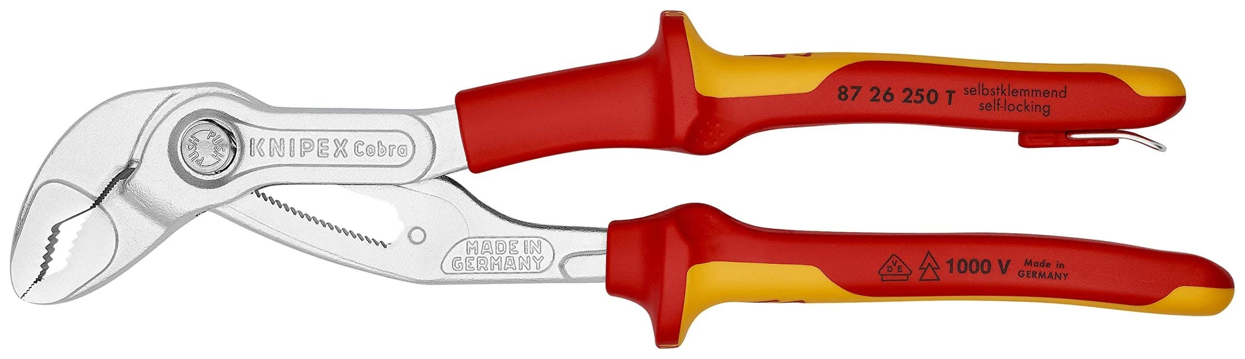 Knipex Cobra High-Tech Water Pump Pliers 1000V Insulated-Tethered Attachment | Image