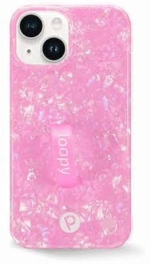 best-iphone-14-13-case-loopy-cases-stopthedrop-pink-opal-shell-iridescent-edition-lefty-1