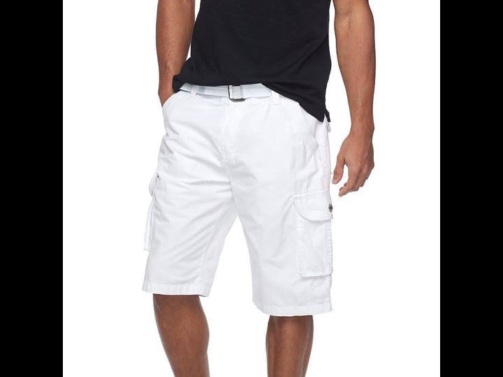 rawx-mens-belted-twill-tape-cargo-shorts-size-32-white-1