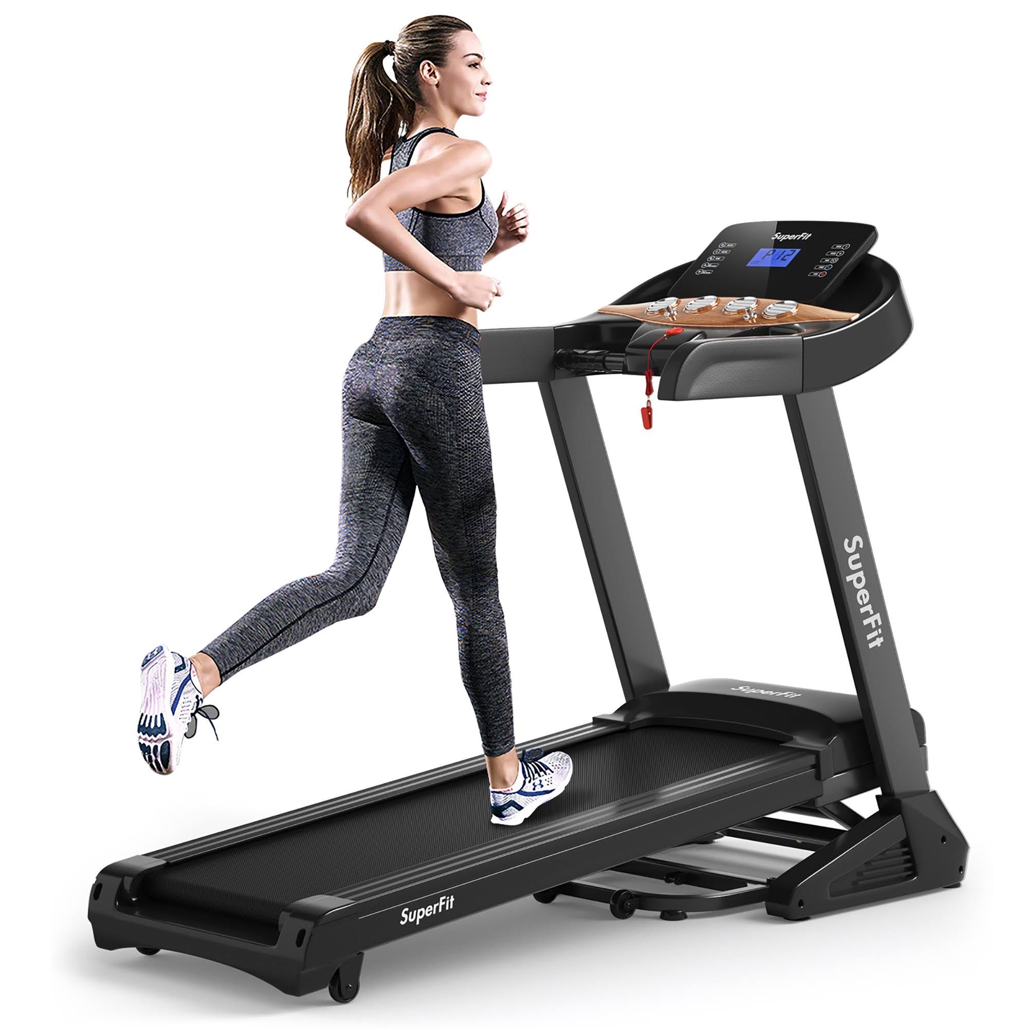SuperFit 3.75HP Electric Folding Treadmill with Auto Incline & 12 Programs | Image