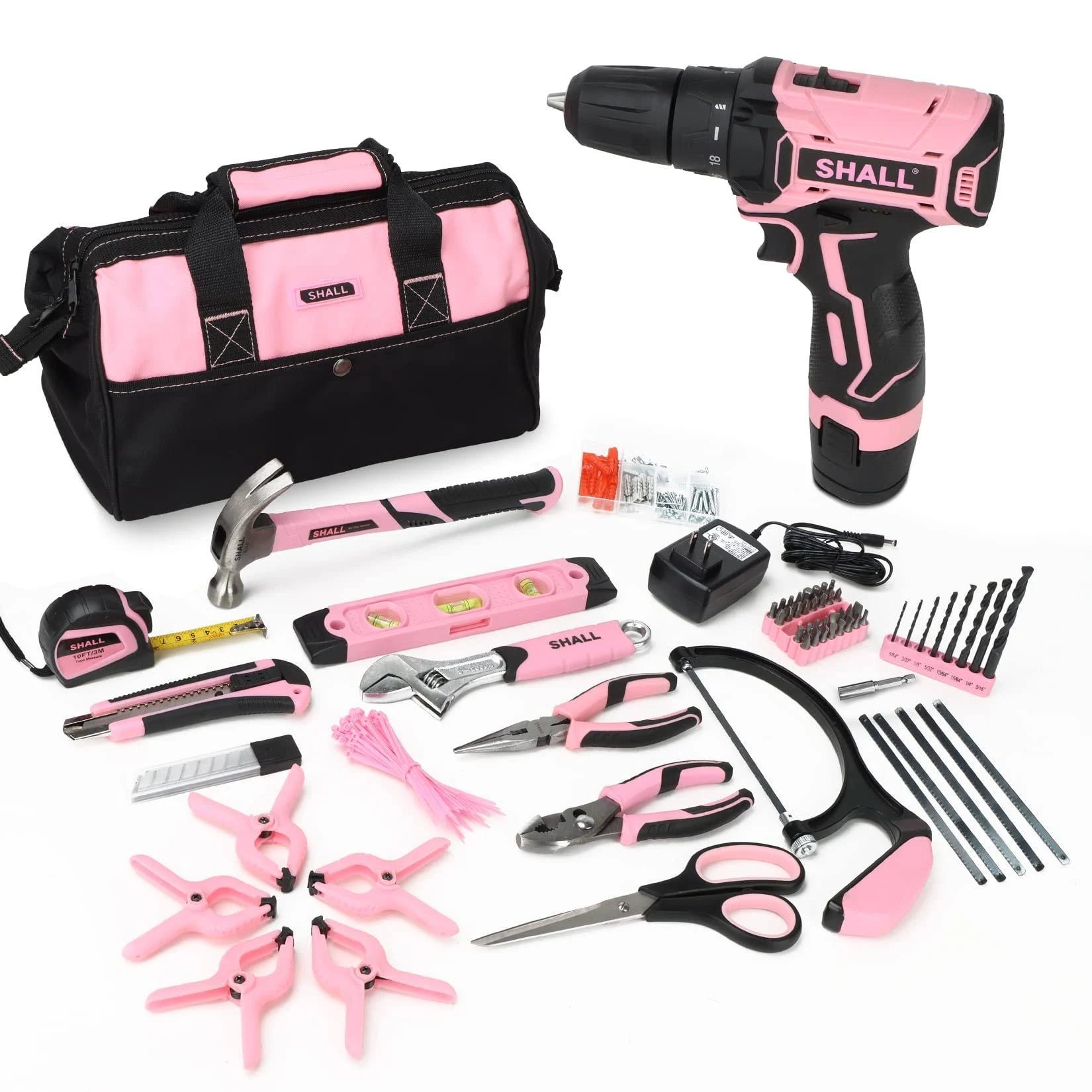 Pink Drill Driver and Home Tool Set for Colorful DIY Tasks | Image