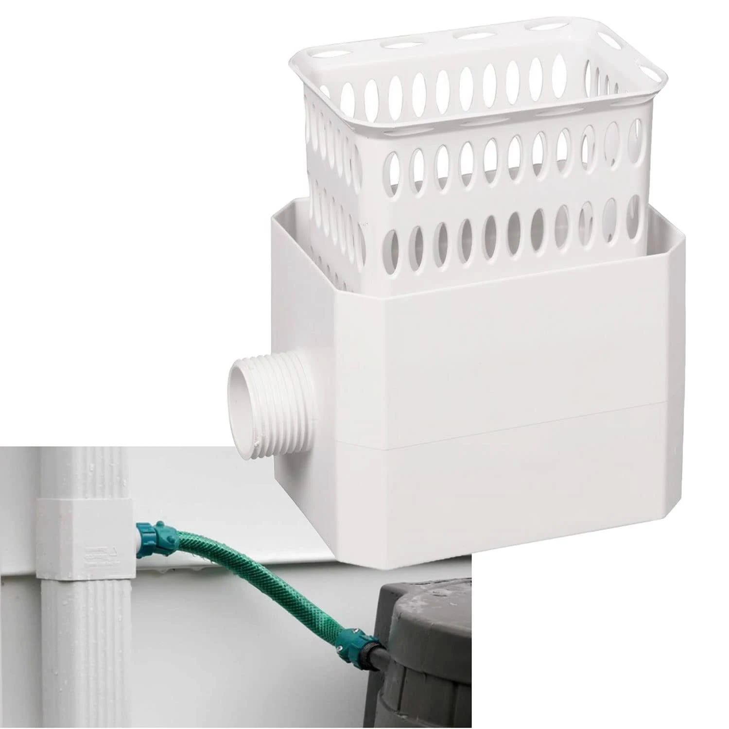 Flex Drainz 2x3-in Downspout Diverter Connector System Colander | Image