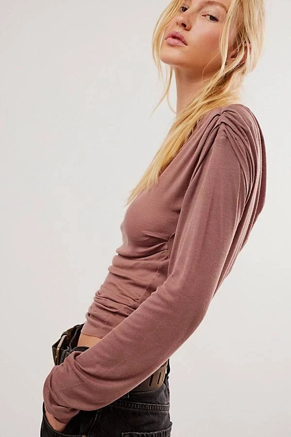 Stylish, Comfortable Pink Long-Sleeve Top | Image