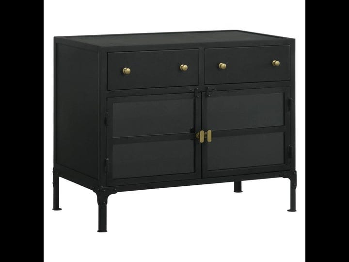 coaster-sadler-2-drawer-accent-cabinet-with-glass-doors-black-1