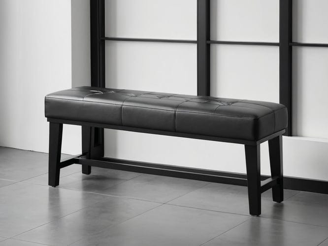 Black-Faux-Leather-Benches-1