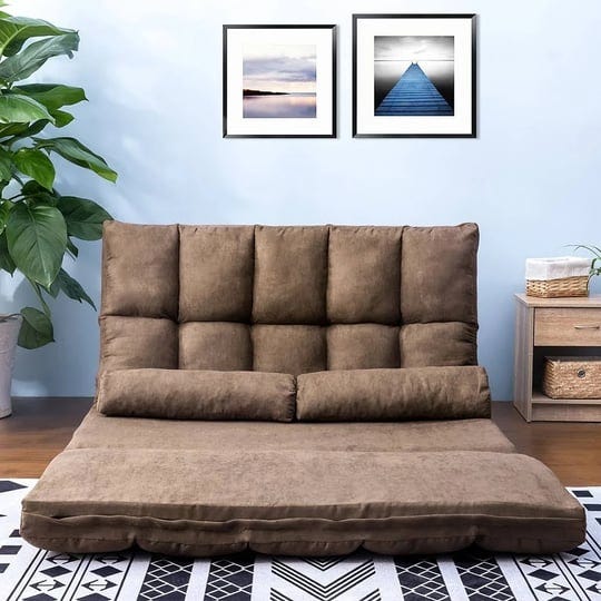 double-chaise-lounge-sofa-floor-couch-and-sofa-with-two-pillows-brown-1
