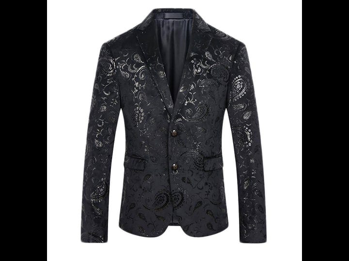 allthemen-mens-luxury-paisley-suit-jacket-gold-shiny-slim-fit-button-down-blazer-black-m-1