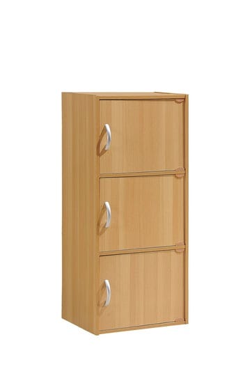 hodedah-3-door-storage-cabinet-beech-1