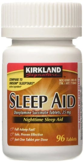 kirkland-signature-sleep-aid-doxylamine-succinate-25-mg-x-tabs-53201812-no-flavor-96-count-packaging-1