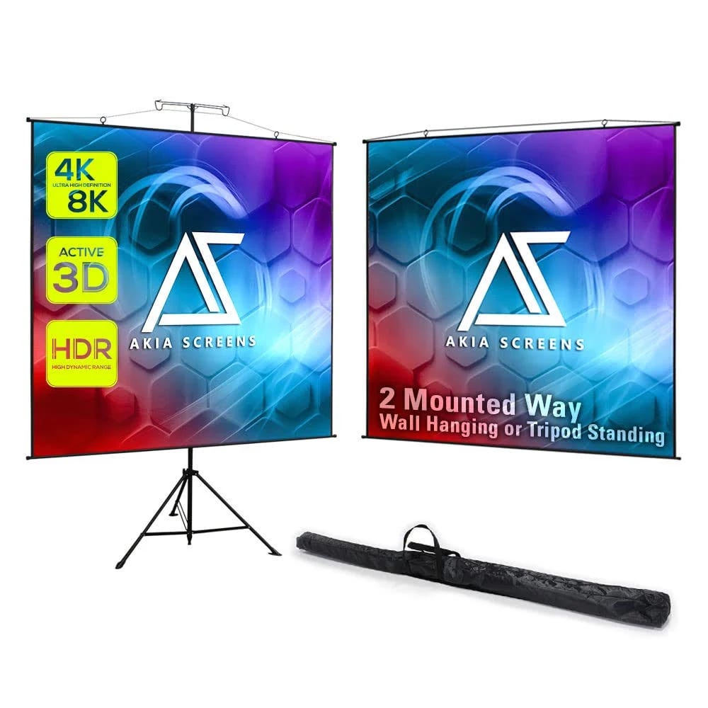 Akia 57-inch Outdoor 2-in-1 Portable Projector Screen | Image