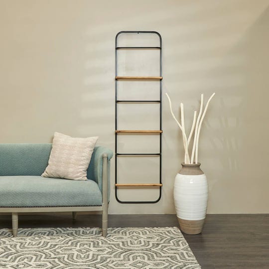 black-metal-6-rung-ladder-with-brown-wood-accents-1