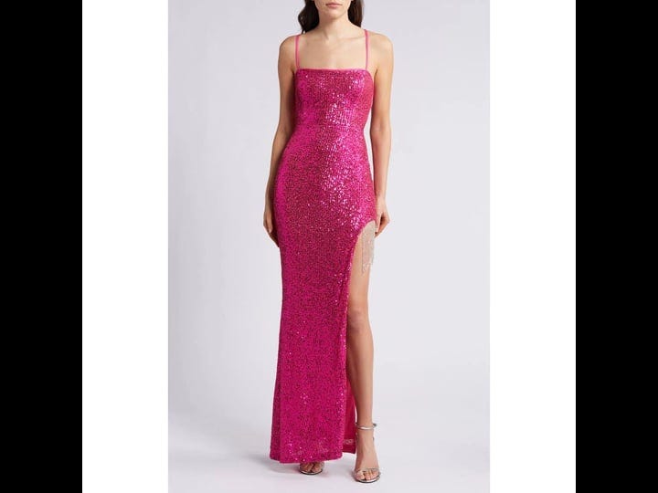 lulus-here-for-the-show-sequin-gown-in-hot-pink-at-nordstrom-size-large-1