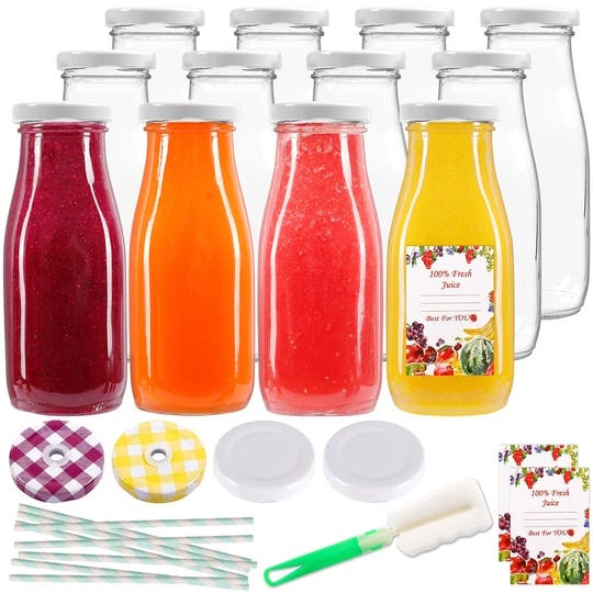 superlele-12pcs-12oz-glass-juice-bottles-reusable-glass-bottles-with-caps-and-straws-glass-bottles-f-1