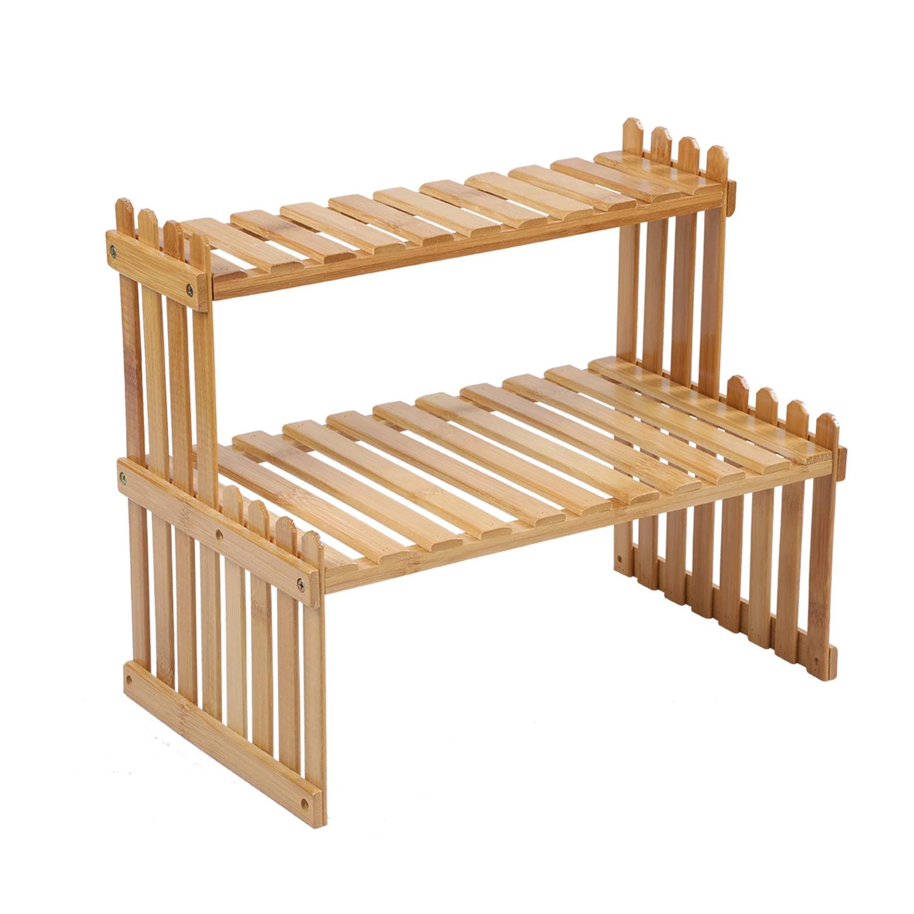 Bamboo Plant Stand with Adjustable Shelves | Image