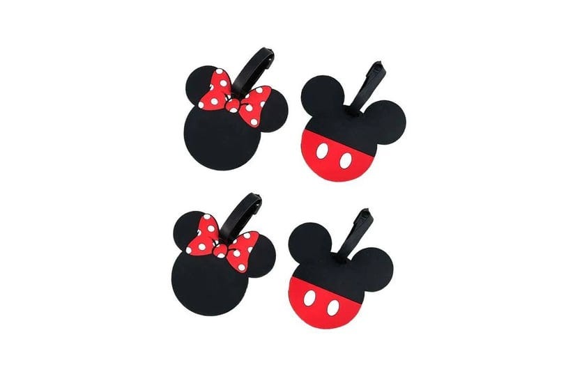 disney-minnie-and-mickey-mouse-red-and-black-luggage-tag-set-4-pieces-1