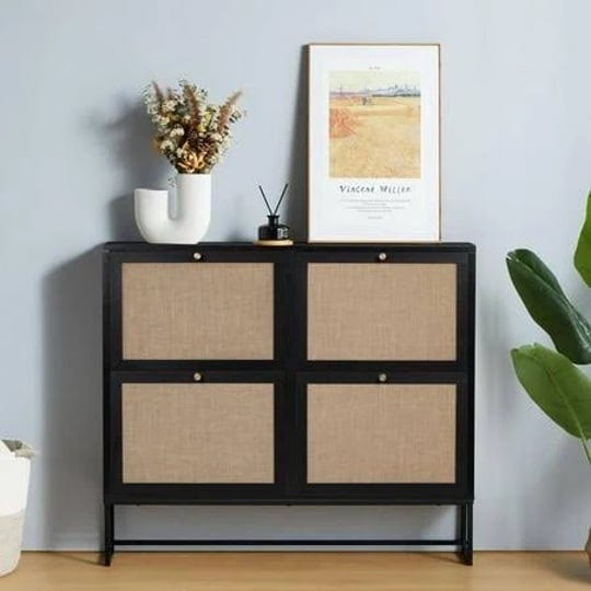 rsjiwogz-shoe-cabinet-shoe-cabinet-with-4-flax-flip-drawers-and-mental-legs-shoe-rack-free-standing--1