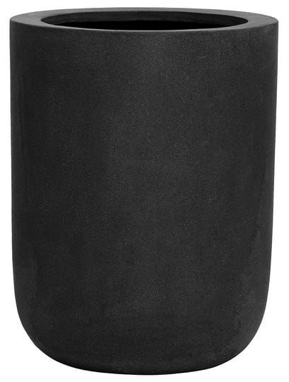 pottery-pots-dice-large-fiberstone-indoor-outdoor-modern-round-tall-planter-17-3-inch-tall-black-1