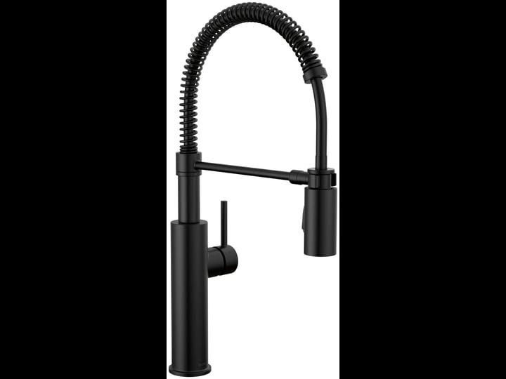 delta-antoni-18803-bl-dst-single-handle-pull-down-spring-kitchen-faucet-matte-black-1