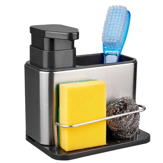 redcall-soap-dispenser-for-kitchen-sink-3-in-1-sponge-holder-for-kitchen-sink-caddy-stainless-steel--1