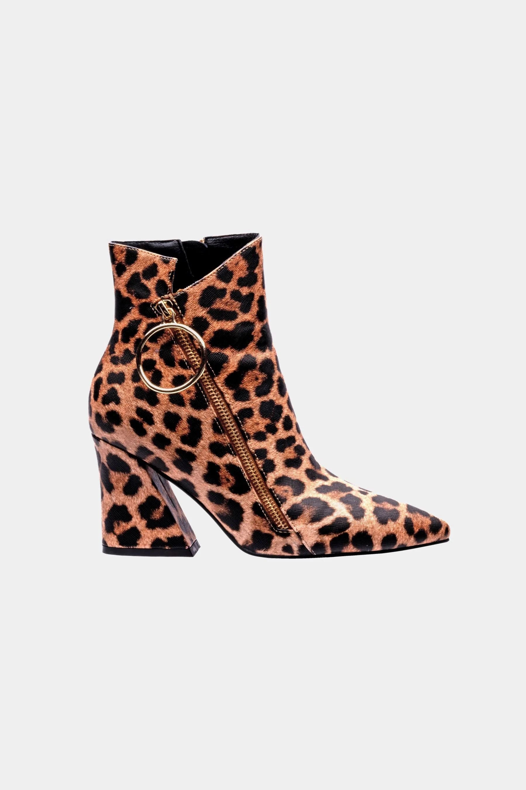 Fashionable Leopard Print Ankle Booties | Image