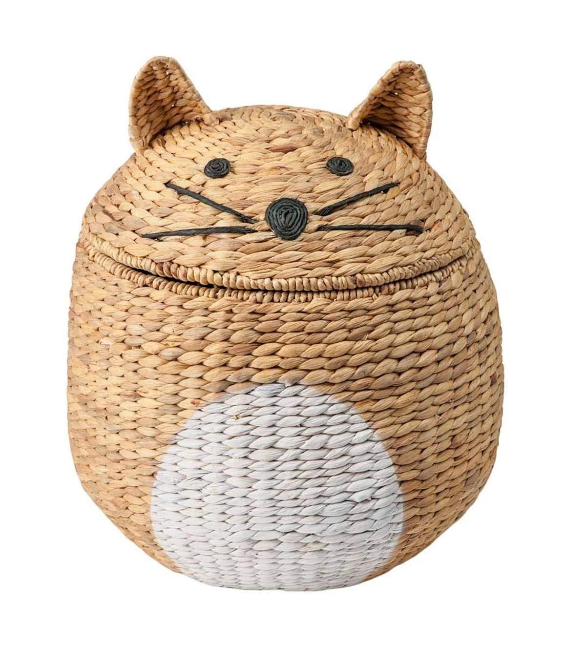 Wind & Weather Woven Cat Lid Storage Basket | Image