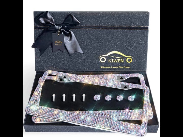 kiwen-bling-license-plate-frames-with-high-end-ribbon-gift-box2-pack-rhinestone-handcrafted-crystal--1