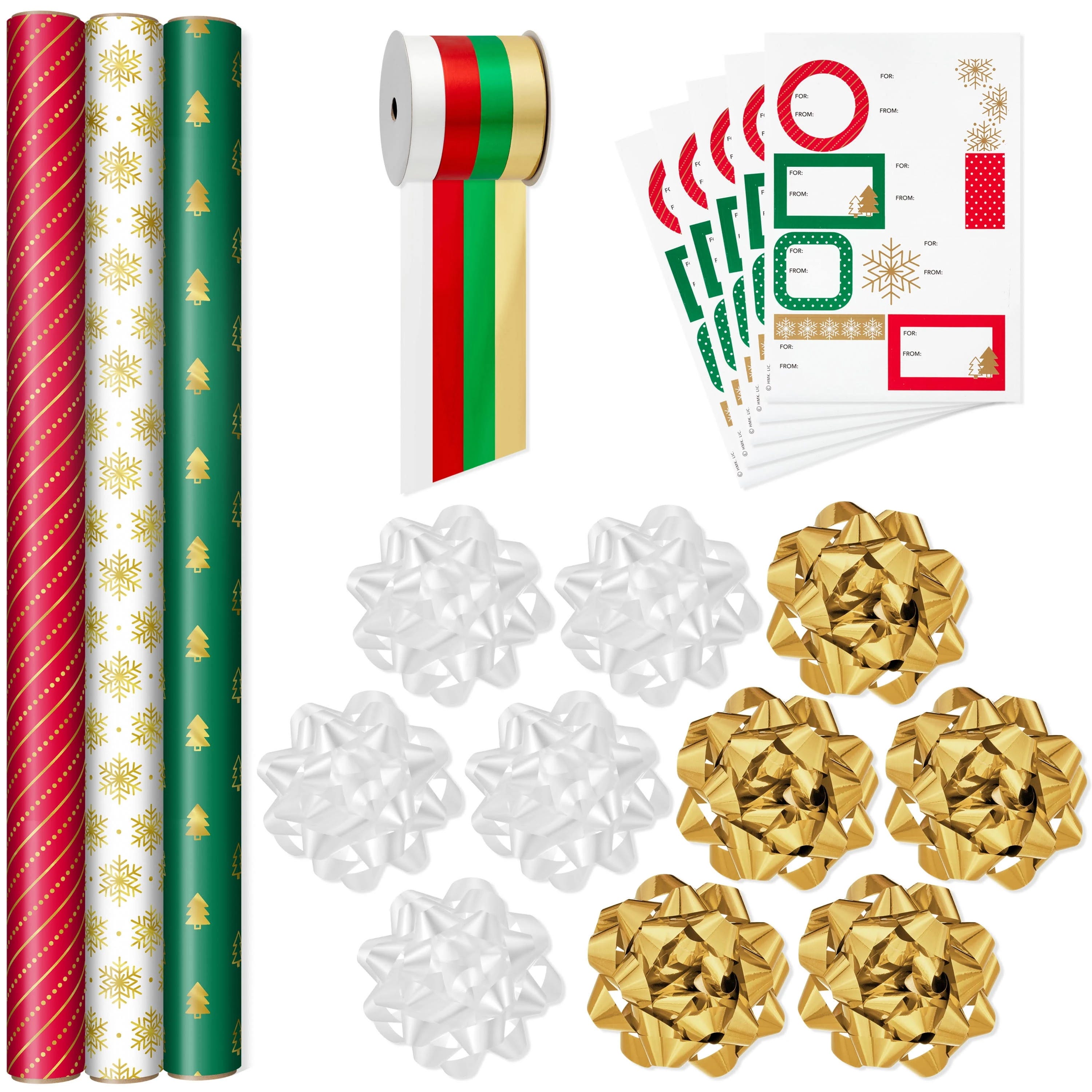 Hallmark Christmas Wrapping Paper Set - Stylish & Festive | Image