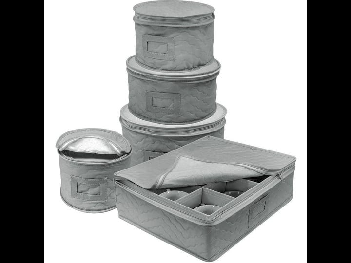 sorbus-5-piece-dinnerware-storage-set-grey-1